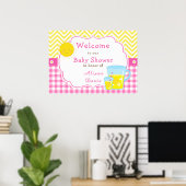 Poster Sunshine & Lemonade Pink & Yellow ShowParty (Bureau à domicile)
