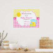Poster Sunshine & Lemonade Pink & Yellow ShowParty (Cuisine)