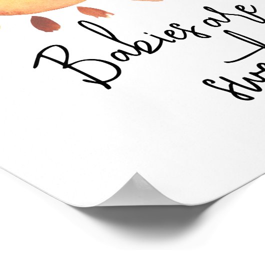 Poster Sunshine Les bébés sont doux (Coin)