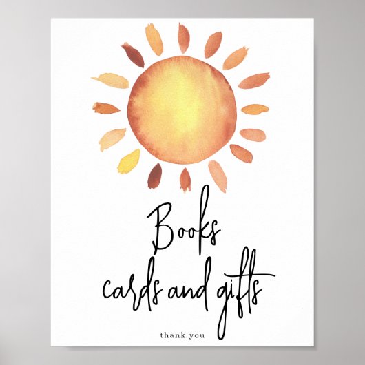 Poster Sunshine Livres cartes et cadeaux (Devant)