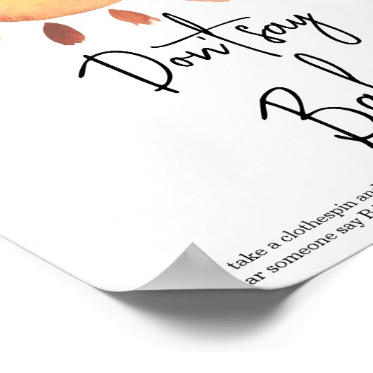 Poster Sunshine Ne dis pas bébé (Coin)