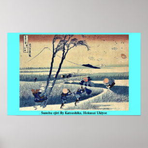 Poster Sunshu ejiri By Katsushika, Hokusai Ukiyoe.