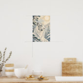 Poster Sunward II — Tigre blanc en hiver (Cuisine)
