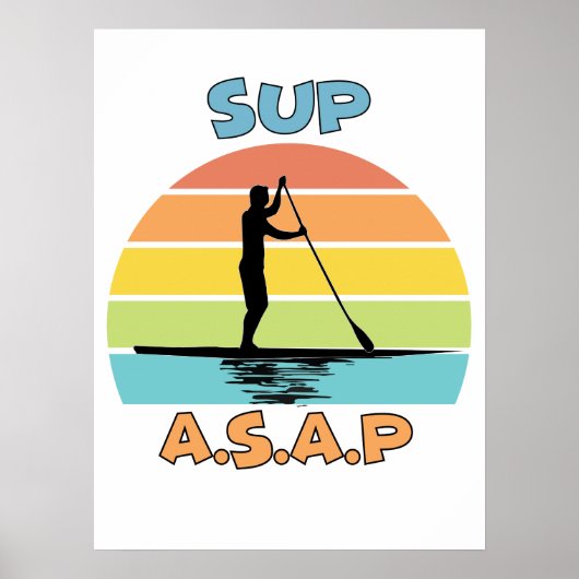 Poster SUP ASAP Stand Up Paddling (Devant)