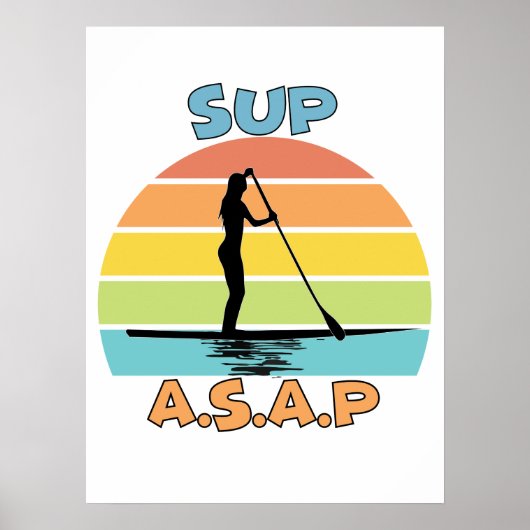 Poster SUP ASAP Stand Up Paddling (Devant)