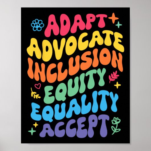 Poster Super Adapt Advocate Inclusion Equity Equality Ac (Devant)