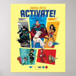 Poster Super-Animaux & Justice League - Activez !