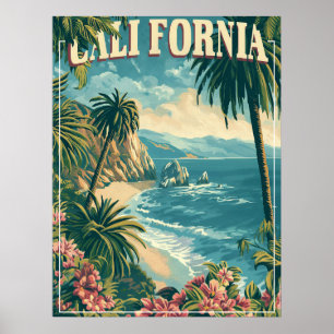 Poster Super avec Retro California