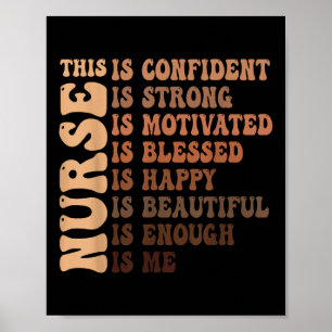 Poster Super Black Nurse Melanin Black History Africaine