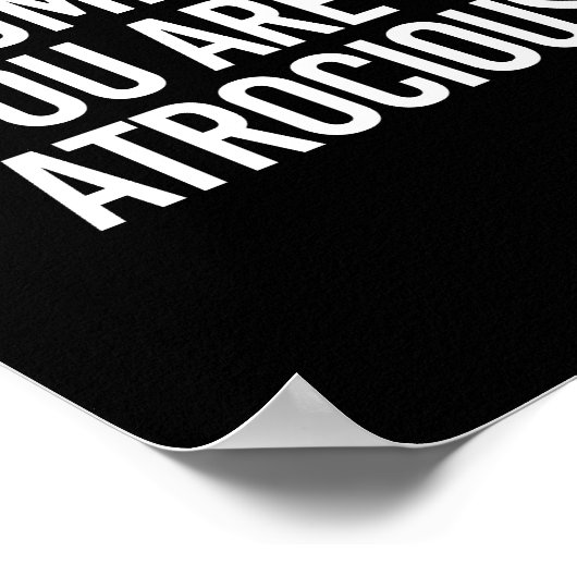 POSTER SUPER CALLOUS FRAGILE EGO TRUMP VOUS ÊTES ATROCIEU (Coin)