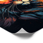 Poster Super Chat Porter des lunettes de soleil Drôle Cha (Coin)