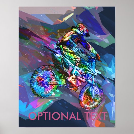 Poster Super Crayon Colour Dirt Vélo Downhill (Devant)