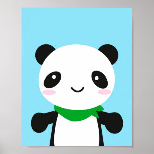 Poster Super Cute Kawaii Panda