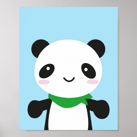 Poster Super Cute Kawaii Panda (Devant)