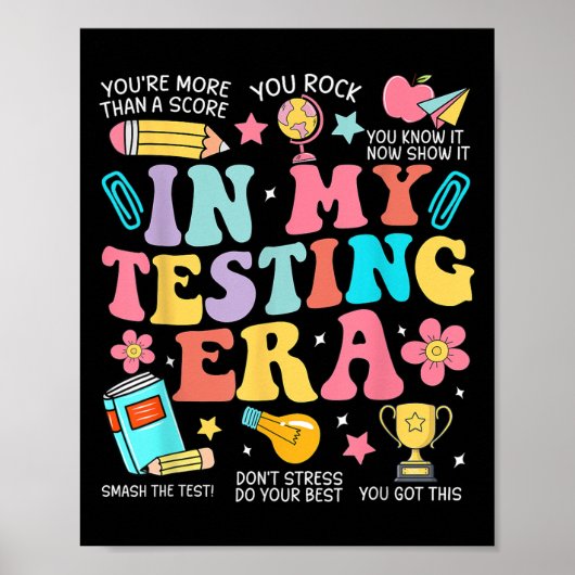 Poster Super Dans Mon Test Era Motivation Test Enseignant (Devant)
