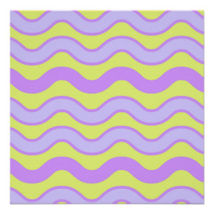 Poster Super de chaux pourpre Stripe minimaliste moderne