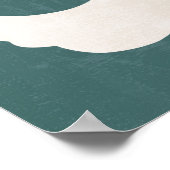 Poster Super Dusty Turquoise Flower Wall Art (Coin)