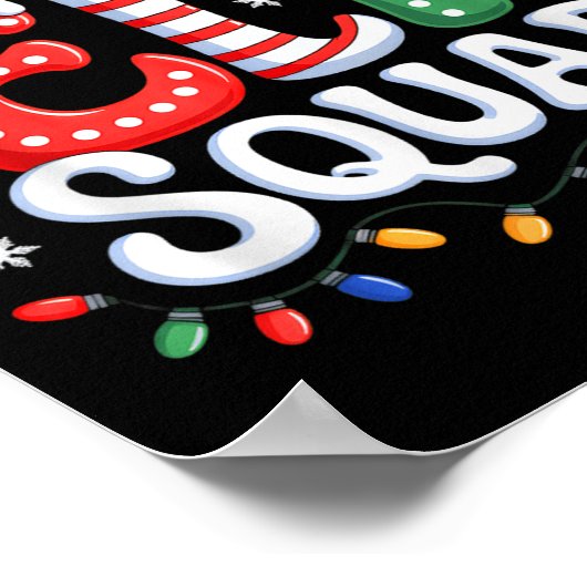 Poster Super Elf Squad Elf Famille de Noël Correspondant  (Coin)