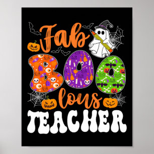Poster Super enseignant fabuleux Halloween Boo Hommes Fem