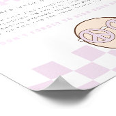 Poster Super fille À damiers visage heureux | Capsule tem (Coin)