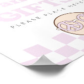 Poster Super fille À damiers visage heureux | Cartes + Ca (Coin)