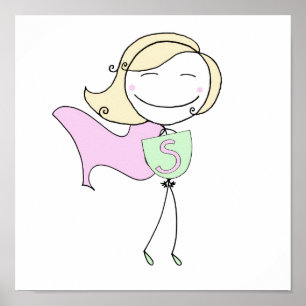 Poster Super fille Blonde
