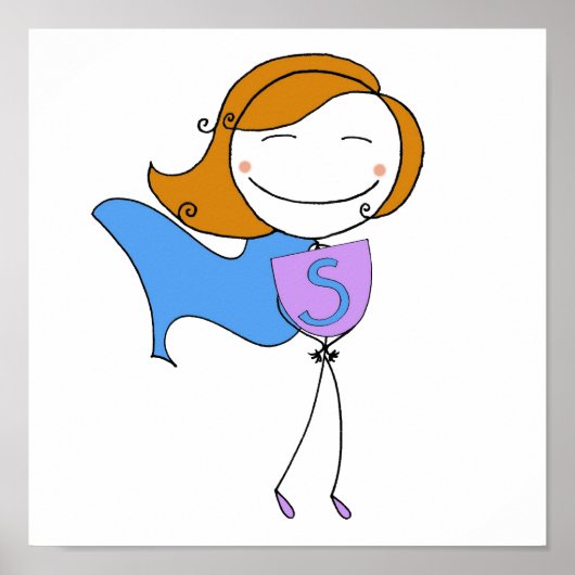 Poster Super Girl Redhead (Devant)