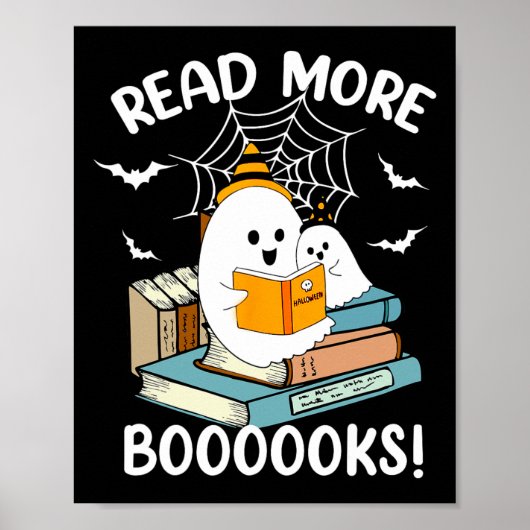Poster Super Halloween Ghost Lire plus Livres Libraria (Devant)