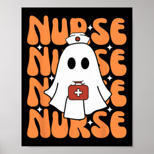 Poster Super Halloween Infirmière Fantôme drôle Costume d