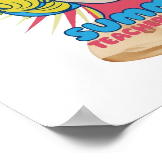 Poster super Happy Face Summer Vibes pour enseigna (Coin)