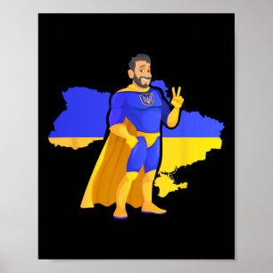 Poster Super Héros Ukrainien - Superhero Ukrainien - Cart