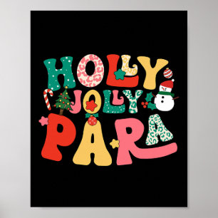 Poster Super Holly Xmas Jolly Para Joyeuses Vibes de Noël
