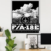 Poster Super Hornet F/A-18E (Bureau à domicile)