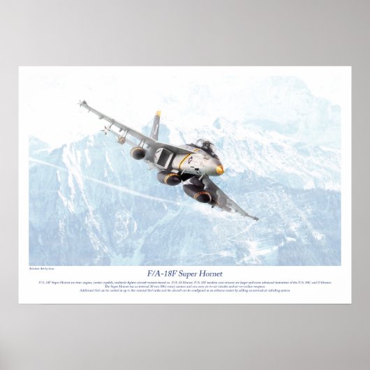 Poster "Super Hornet F/A-18F" (Devant)