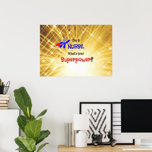 Poster Super Infirmière (Bureau à domicile)