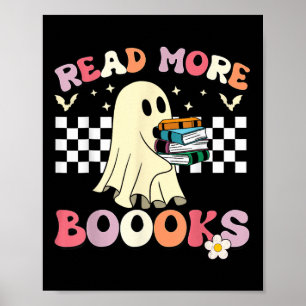 Poster Super Lire Plus Livres Joli Ghost Boo Funny Kids H