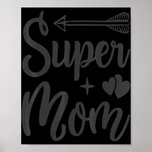 Poster Super Maman Famille mère héros (Devant)