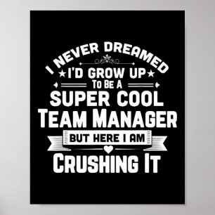 Poster Super Manager D'équipe Drôle Bysebyll Cadeau De Fo