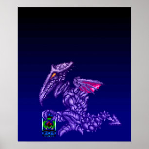 Poster Super Metroid Ridley SNES