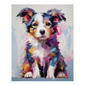 Poster Super mignon Bordure Collie Chien Chien Chien Chie (Devant)