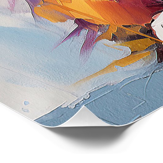 Poster Super mignon Bordure Collie Chien Chien Chien Chie (Coin)