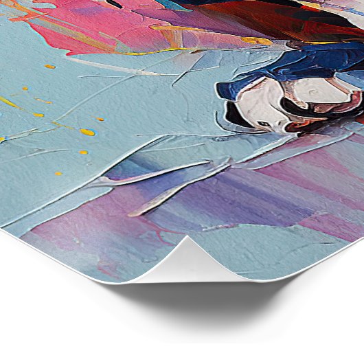 Poster Super mignon Boston Terrier Chien Chien Chien Pupp (Coin)