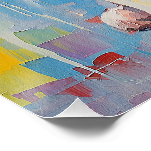 Poster Super mignon Boston Terrier Chien Chien Chien Pupp (Coin)