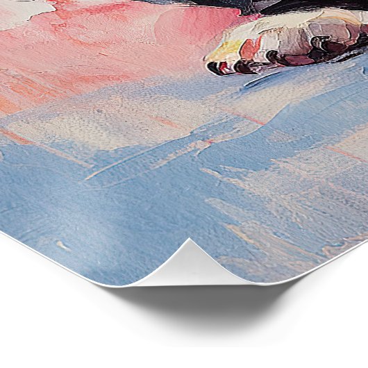 Poster Super mignon Boston Terrier Chien Chien Chien Pupp (Coin)