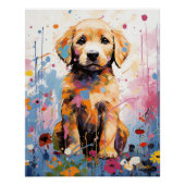 Poster Super mignon Golden Retriever Chien Chien Chien Ch (Devant)