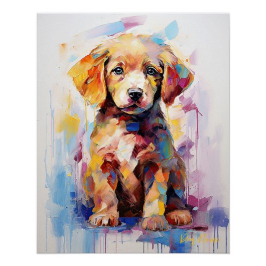 Poster Super mignon Golden Retriever Chien Chien Chien Ch (Devant)