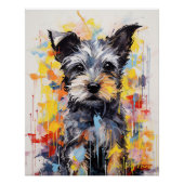 Poster Super mignon Schnauzer Chien Chien Puppy 002 - Xen (Devant)