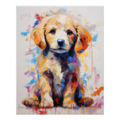 Poster Super mignonne Golden Retriever Chien Chien Chien  (Devant)