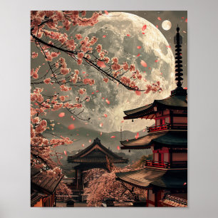 Poster Super Moon à Tokyo Japon
