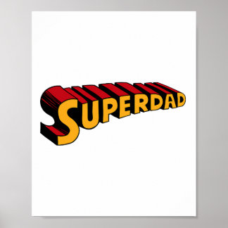 Poster Super Papa Superdad Funny Superhero Papa